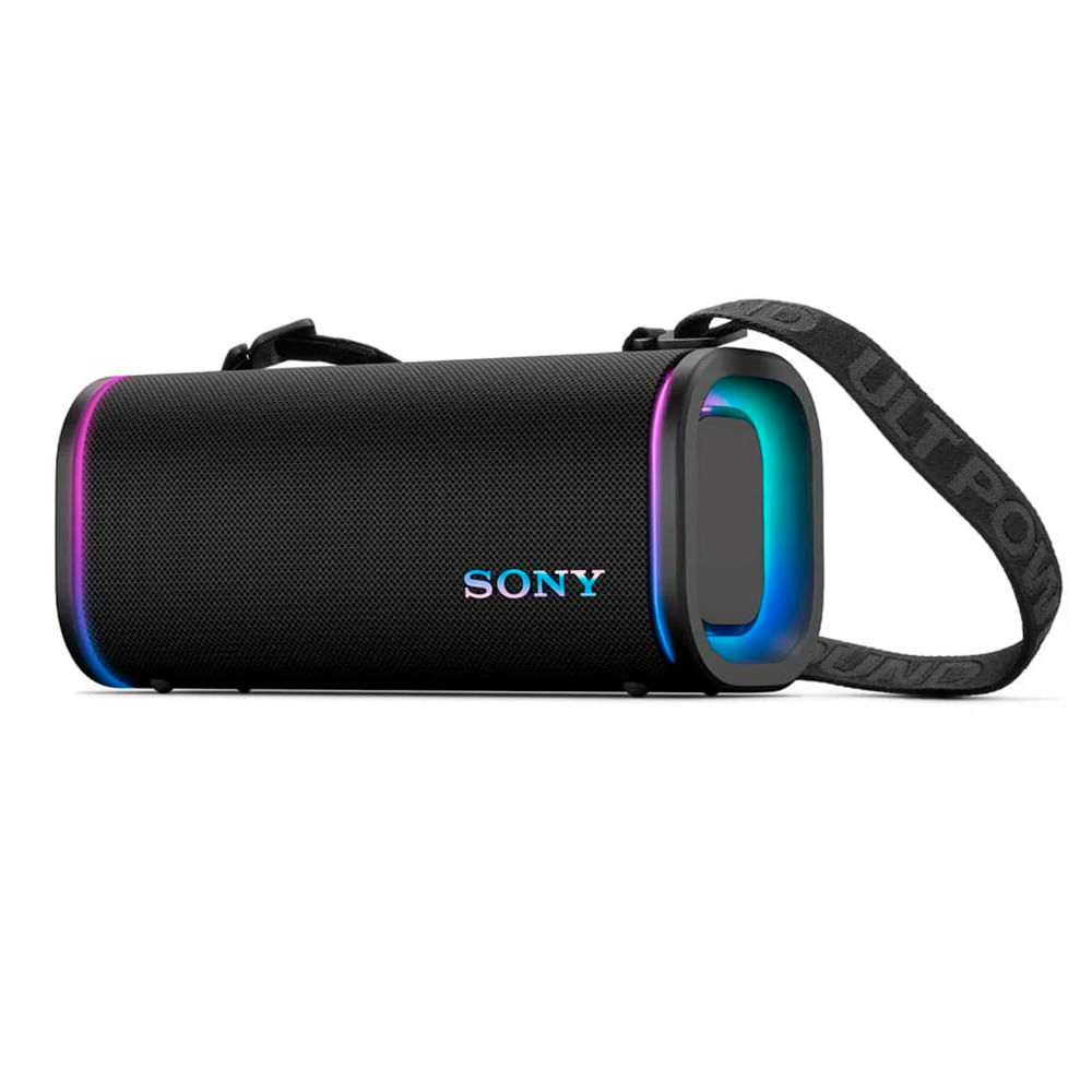 Parlante portátil Sony ULT FIELD 5 SRS-ULT50, bluetooth, waterproof, graves potentes, 25 h batería, correa y luces sincronizadas, negro